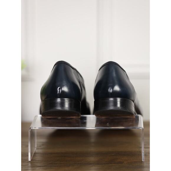 Sandro Moscoloni Italy Lizard Embossed Leather Loafers Men’s 11 Black Luxury main image 4